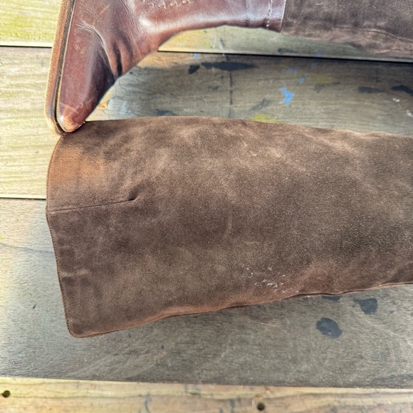 MaxMara Chocolate Suede Boots - Picture 2 of 14